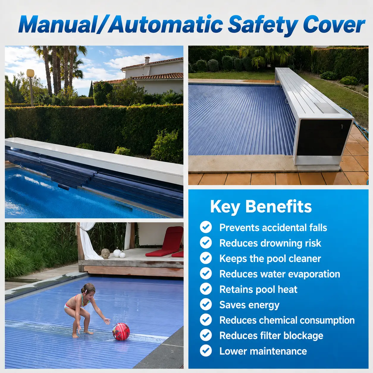 Premium pool safety cover